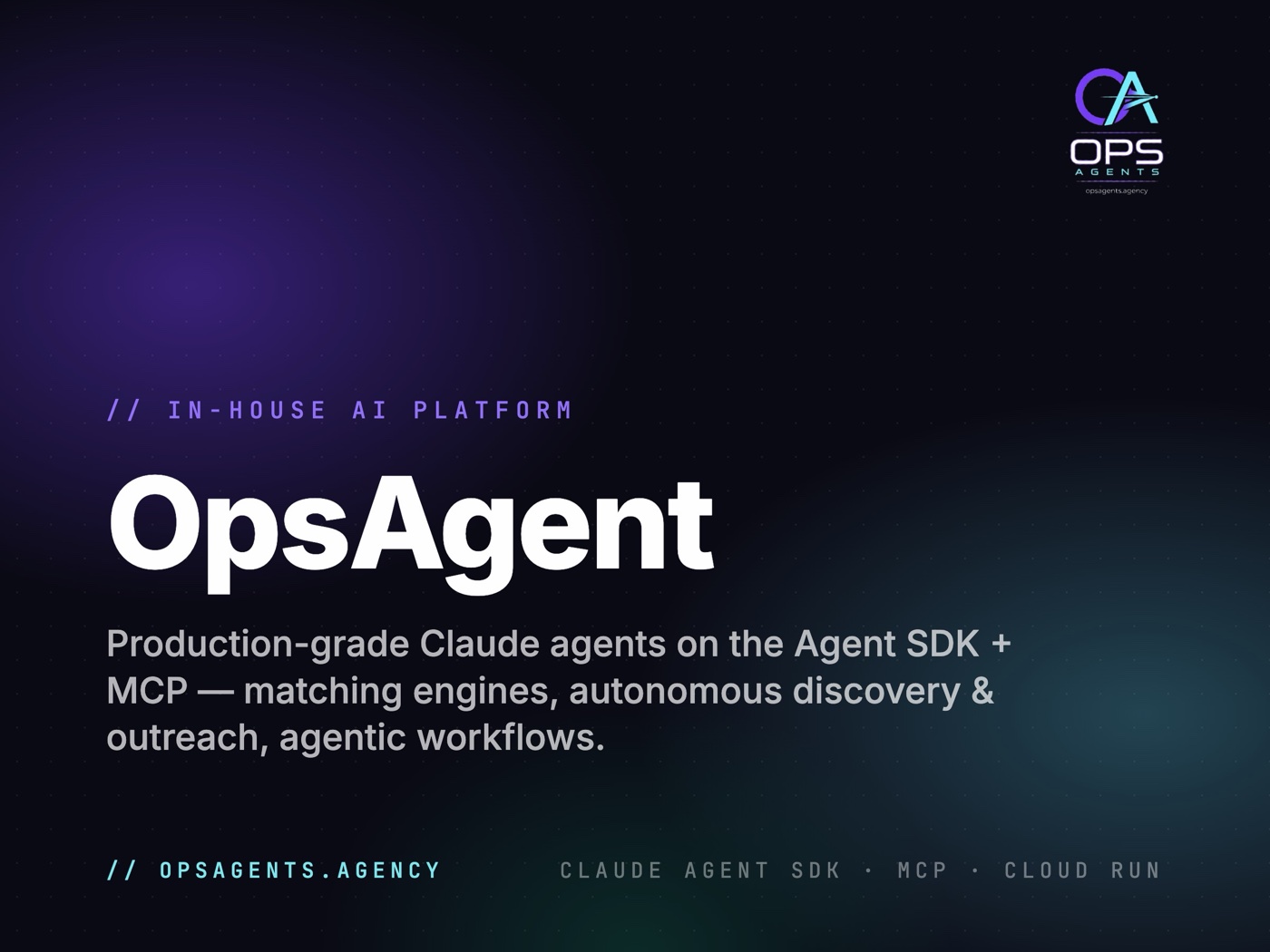 OpsAgent — our in-house platform for deploying, monitoring and governing production Claude agents