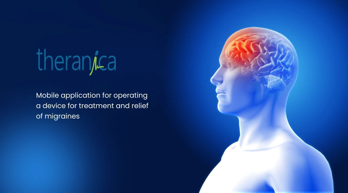 Theranica companion app and FDA-cleared wearable device